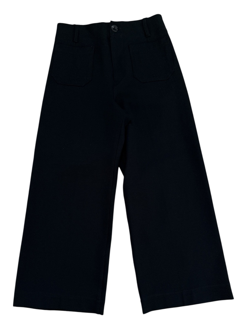 Maeve Anthro The Colette Cropped Wide-Leg Trousers Ponte Edition | Black | 29 - Picture 4 of 11